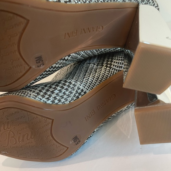 NEW GIANNI BINI Junypear Plaid Silver Glitter Boot size 5.5 - Picture 15 of 15